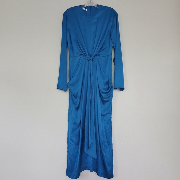 ZARA| Limited Édition Satin Dress With Bow Detail - Picture 11 of 17